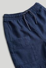 
                        
                          Load image into Gallery viewer, Mothercare Blue Linen-Blend Cargo Shorts
                        
                      