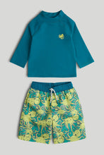 
                        
                          Load image into Gallery viewer, Mothercare Sunsafe UPF50+ Rash Vest and Swim Shorts Set
                        
                      
