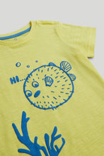 
                        
                          Load image into Gallery viewer, Mothercare Puffer Fish T-Shirt and Shorts Outfit
                        
                      
