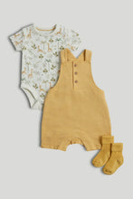 
                        
                          Load image into Gallery viewer, Mothercare Safari Bibshorts, Bodysuit and Socks Outfit
                        
                      