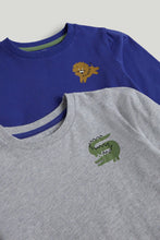 
                        
                          Load image into Gallery viewer, Mothercare 2 Pack Croc and Lion Pyjamas
                        
                      