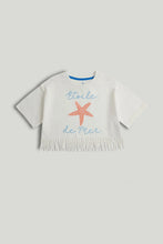 
                        
                          Load image into Gallery viewer, Mothercare White Fringed T-Shirt
                        
                      