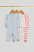 
                        
                          Load image into Gallery viewer, Mothercare 3 Pack Ice Cream Footless Sleepsuits
                        
                      