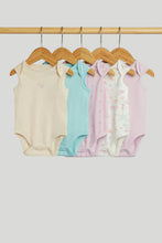 
                        
                          Load image into Gallery viewer, Mothercare 5 Pack Camel Sleeveless Bodysuits
                        
                      