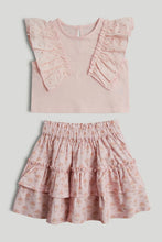 
                        
                          Load image into Gallery viewer, Mothercare Pink Ruffle Top and Skirt Outfit
                        
                      
