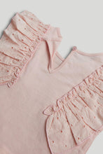 
                        
                          Load image into Gallery viewer, Mothercare Pink Ruffle Top and Skirt Outfit
                        
                      