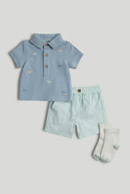 
                        
                          Load image into Gallery viewer, Mothercare Polo Shirt, Shorts and Socks Outfit
                        
                      