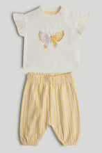
                        
                          Load image into Gallery viewer, Mothercare Butterfly T-Shirt and Trousers Outfit
                        
                      