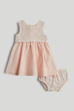 
                        
                          Load image into Gallery viewer, Mothercare Pink Crochet Dress and Knickers Outfit
                        
                      