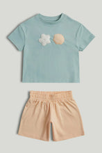 
                        
                          Load image into Gallery viewer, Mothercare Beach Life T-Shirt and Shorts Outfit - Blue / Pink
                        
                      