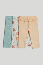 
                        
                          Load image into Gallery viewer, Mothercare 3 Pack Seashell Leggings
                        
                      