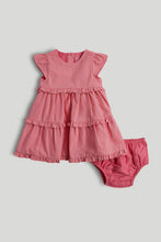 
                        
                          Load image into Gallery viewer, Mothercare Pink Gingham Dress and Knickers Outfit
                        
                      