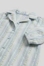 
                        
                          Load image into Gallery viewer, Mothercare Blue Striped All-in-One Cotton Pyjamas
                        
                      