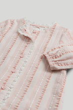 
                        
                          Load image into Gallery viewer, Mothercare Pink Striped All-in-One Cotton Pyjamas
                        
                      