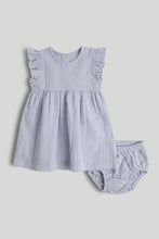 
                        
                          Load image into Gallery viewer, Mothercare Lilac Jersey Dress and Knickers Outfit
                        
                      