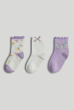 
                        
                          Load image into Gallery viewer, Mothercare 3 Pack Butterfly Slip-Resist Socks
                        
                      