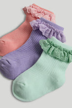 
                        
                          將圖片載入圖庫檢視器 Mothercare 3 Pack Pastel Lace Baby Socks
                        
                      