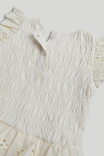 
                        
                          Load image into Gallery viewer, Mothercare Cream Broderie Smocked Dress
                        
                      