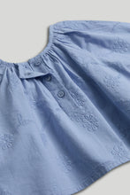 
                        
                          Load image into Gallery viewer, Mothercare Blue Broderie Blouse and Trousers Outfit
                        
                      