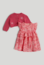 
                        
                          Load image into Gallery viewer, Mothercare Pink Dress, Knickers and Cardigan Outfit
                        
                      