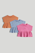 
                        
                          Load image into Gallery viewer, Mothercare 3 Pack Frill T-Shirts
                        
                      