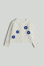 
                        
                          Load image into Gallery viewer, Mothercare White Crochet Flower Cardigan
                        
                      