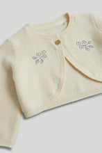 
                        
                          Load image into Gallery viewer, Mothercare Cream Dress, Cardigan, Knickers and Headband Outfit
                        
                      