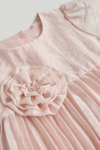 
                        
                          Load image into Gallery viewer, Mothercare Pink Pleated Dress, Knickers and Headband Outfit
                        
                      