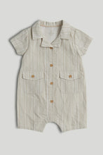 
                        
                          Load image into Gallery viewer, Mothercare Beige Striped Romper
                        
                      