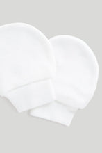 
                        
                          Load image into Gallery viewer, Mothercare 3 Pack White Baby Mitts
                        
                      