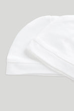 
                        
                          Load image into Gallery viewer, Mothercare 2 Pack White Baby Hats
                        
                      