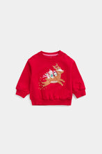 
                        
                          Load image into Gallery viewer, Mothercare Festive Red Sweat Top
                        
                      