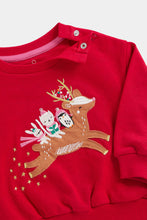 
                        
                          Load image into Gallery viewer, Mothercare Festive Red Sweat Top
                        
                      