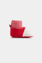 
                        
                          Load image into Gallery viewer, Mothercare Festive Santa Sock-Top Booties
                        
                      