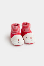 
                        
                          Load image into Gallery viewer, Mothercare Festive Santa Sock-Top Booties
                        
                      