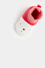 
                        
                          Load image into Gallery viewer, Mothercare Festive Santa Sock-Top Booties
                        
                      