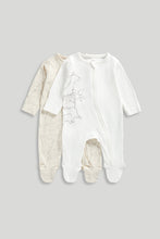 
                        
                          Load image into Gallery viewer, Mothercare My First Zip-Up Sleepsuits - 2 Pack
                        
                      