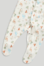 
                        
                          Load image into Gallery viewer, Mothercare Dinosaur Baby Sleepsuits - 3 Pack
                        
                      