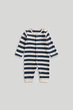 
                        
                          Load image into Gallery viewer, Mothercare My First Blue Footless Sleepsuits - 3 Pack
                        
                      