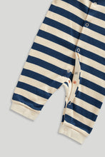 
                        
                          Load image into Gallery viewer, Mothercare My First Blue Footless Sleepsuits - 3 Pack
                        
                      
