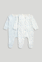 
                        
                          Load image into Gallery viewer, Mothercare Ditsy Zip-Up Sleepsuits - 2 Pack
                        
                      