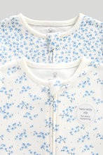 
                        
                          Load image into Gallery viewer, Mothercare Ditsy Zip-Up Sleepsuits - 2 Pack
                        
                      