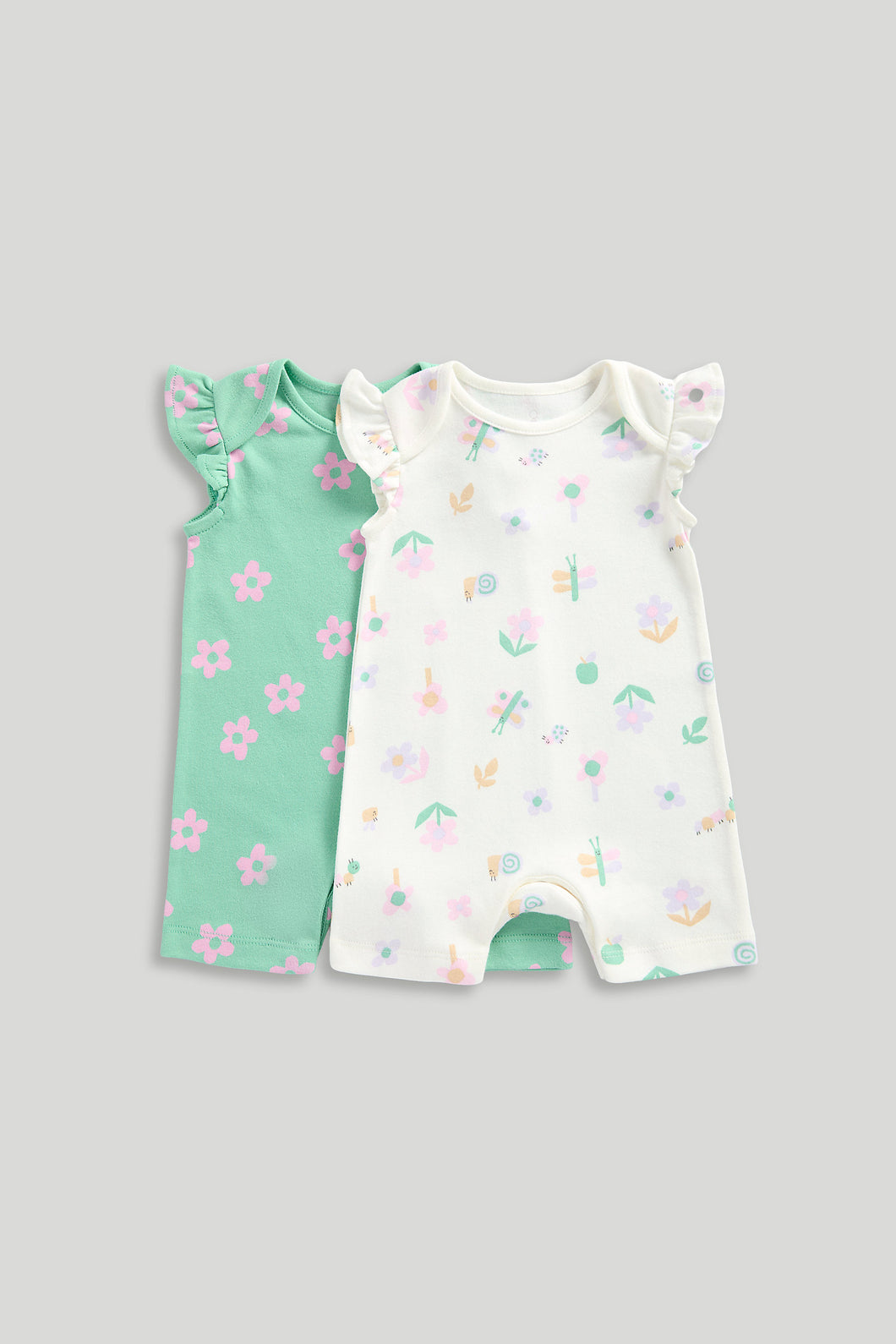 Mothercare Garden Rompers - 2 Pack