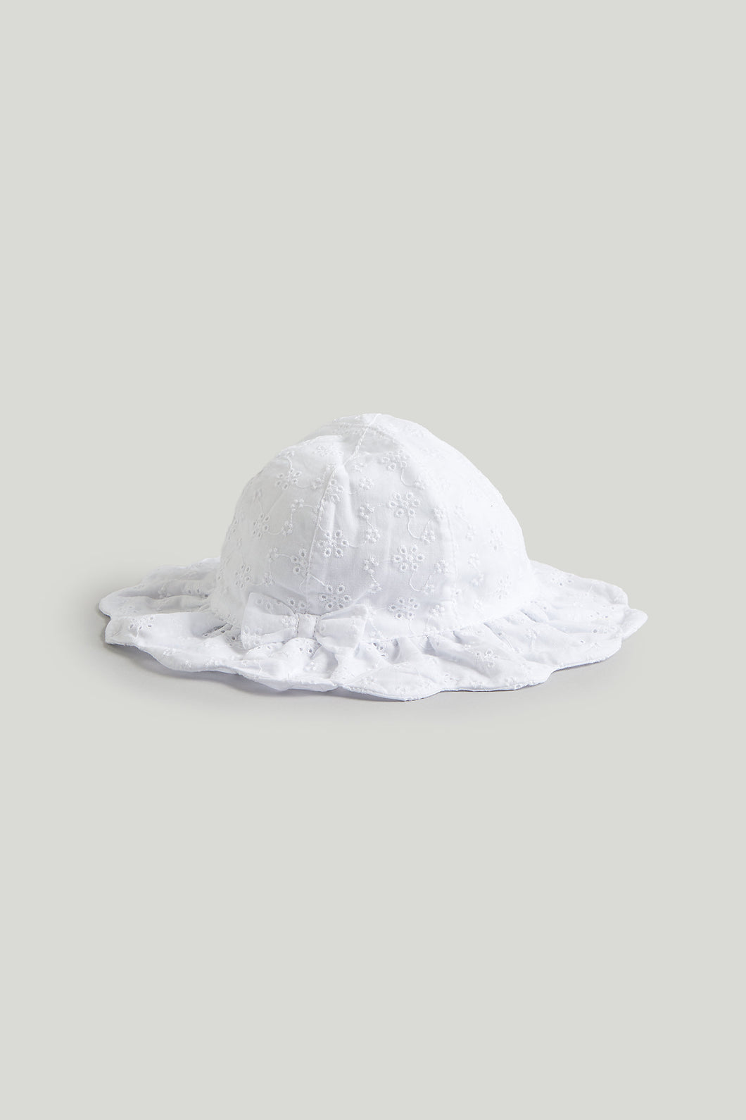 Mothercare White Broderie UPF50+ Sun Hat