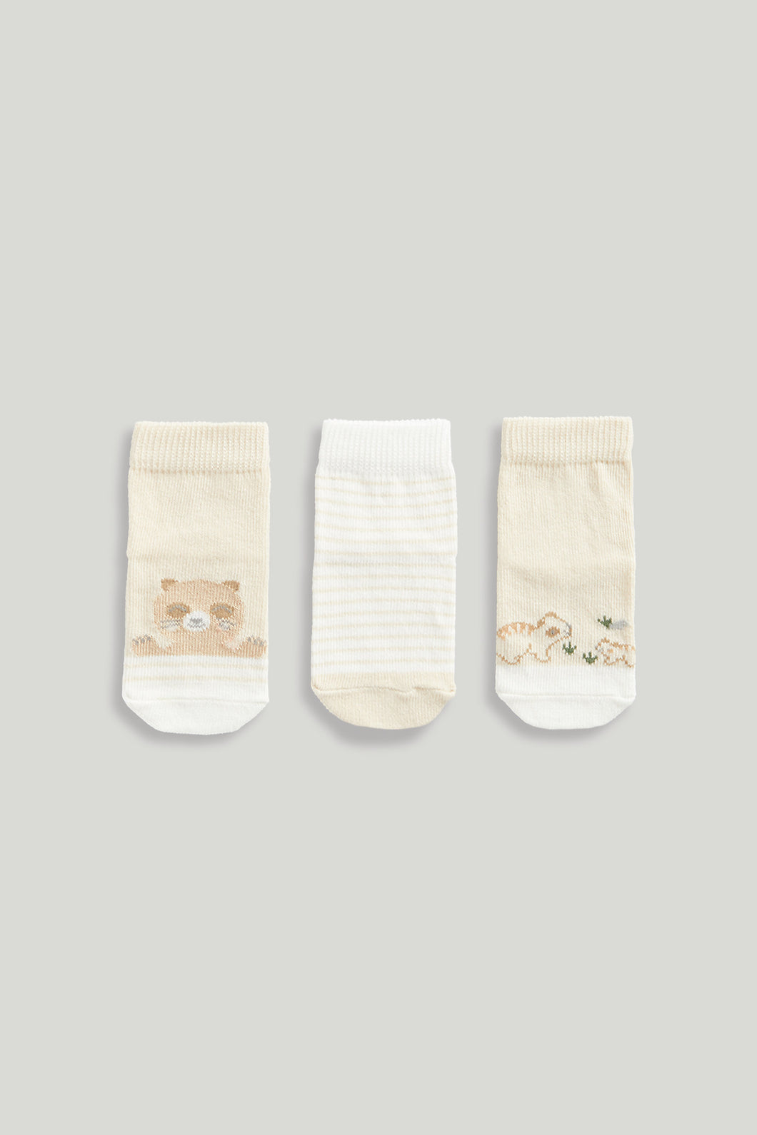 Mothercare 3 Pack Meerkat Baby Socks