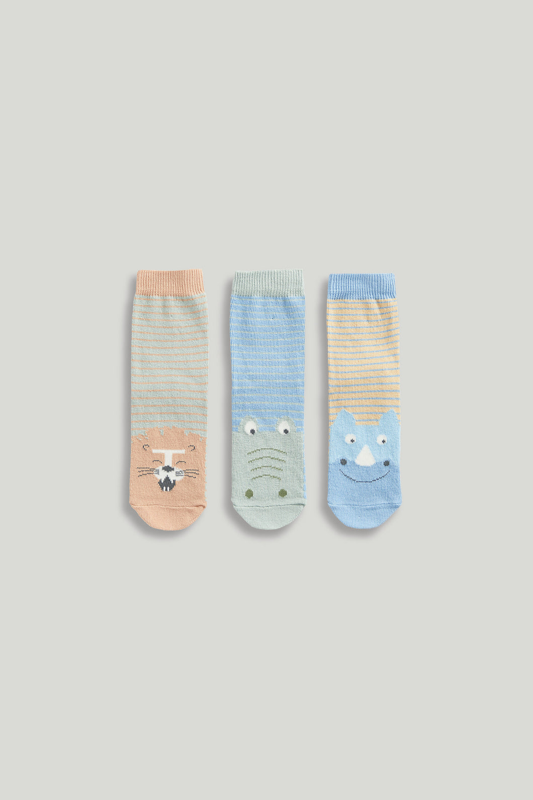 Mothercare 3 Pack Jungle Slip-Resist Socks