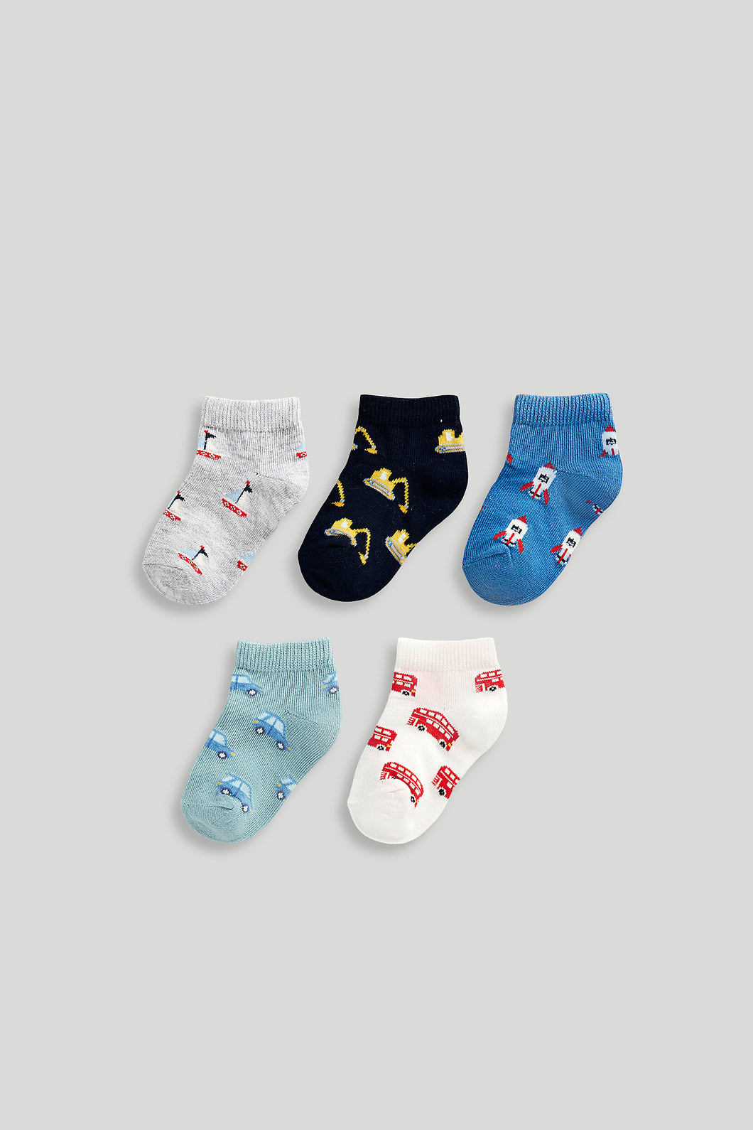 Mothercare 5 Pack Transport Trainer Socks