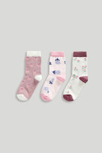 
                        
                          Load image into Gallery viewer, Mothercare 3 Pack Flower Slip-Resist Socks
                        
                      