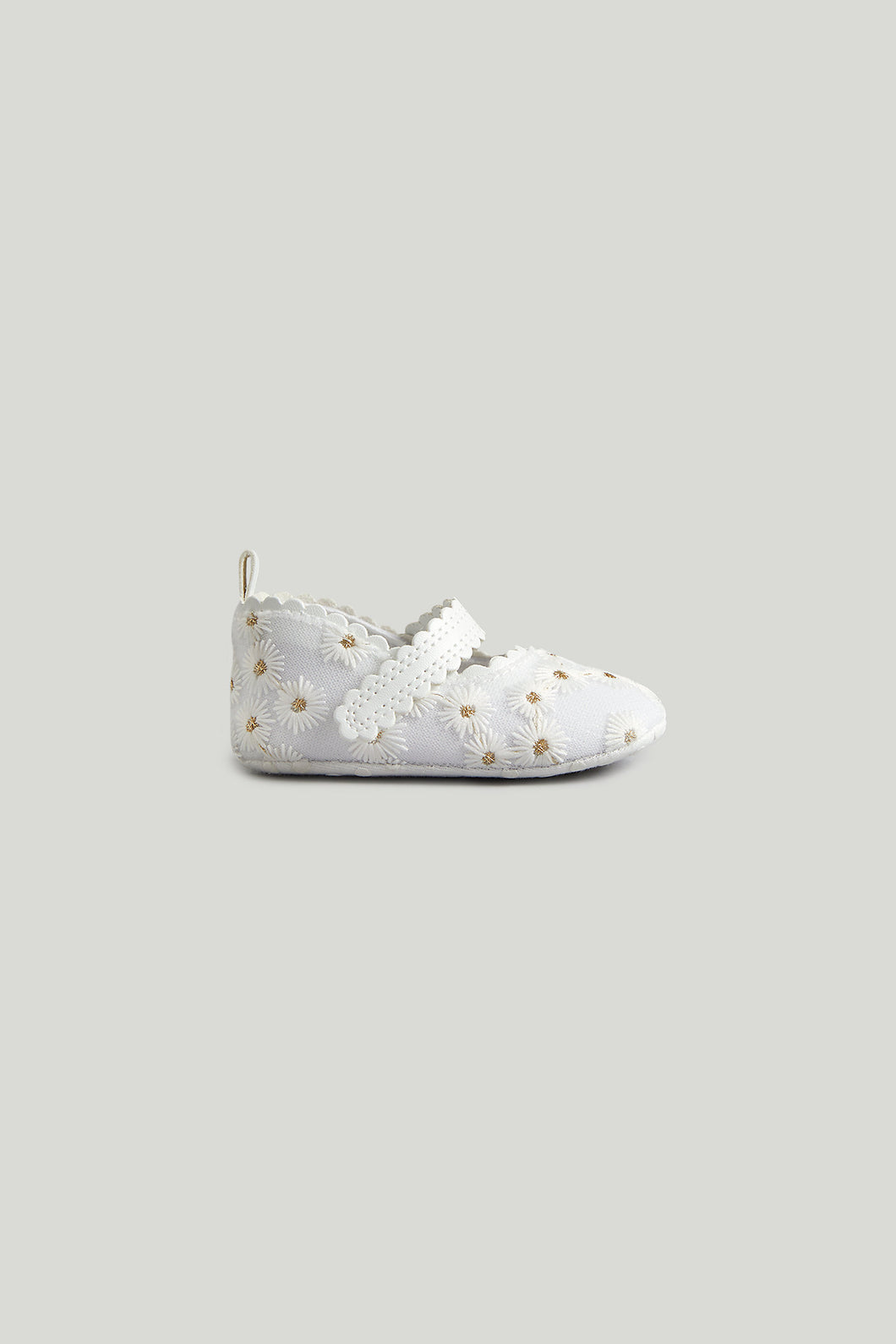 Mothercare White Daisy Ballerina Baby Shoes