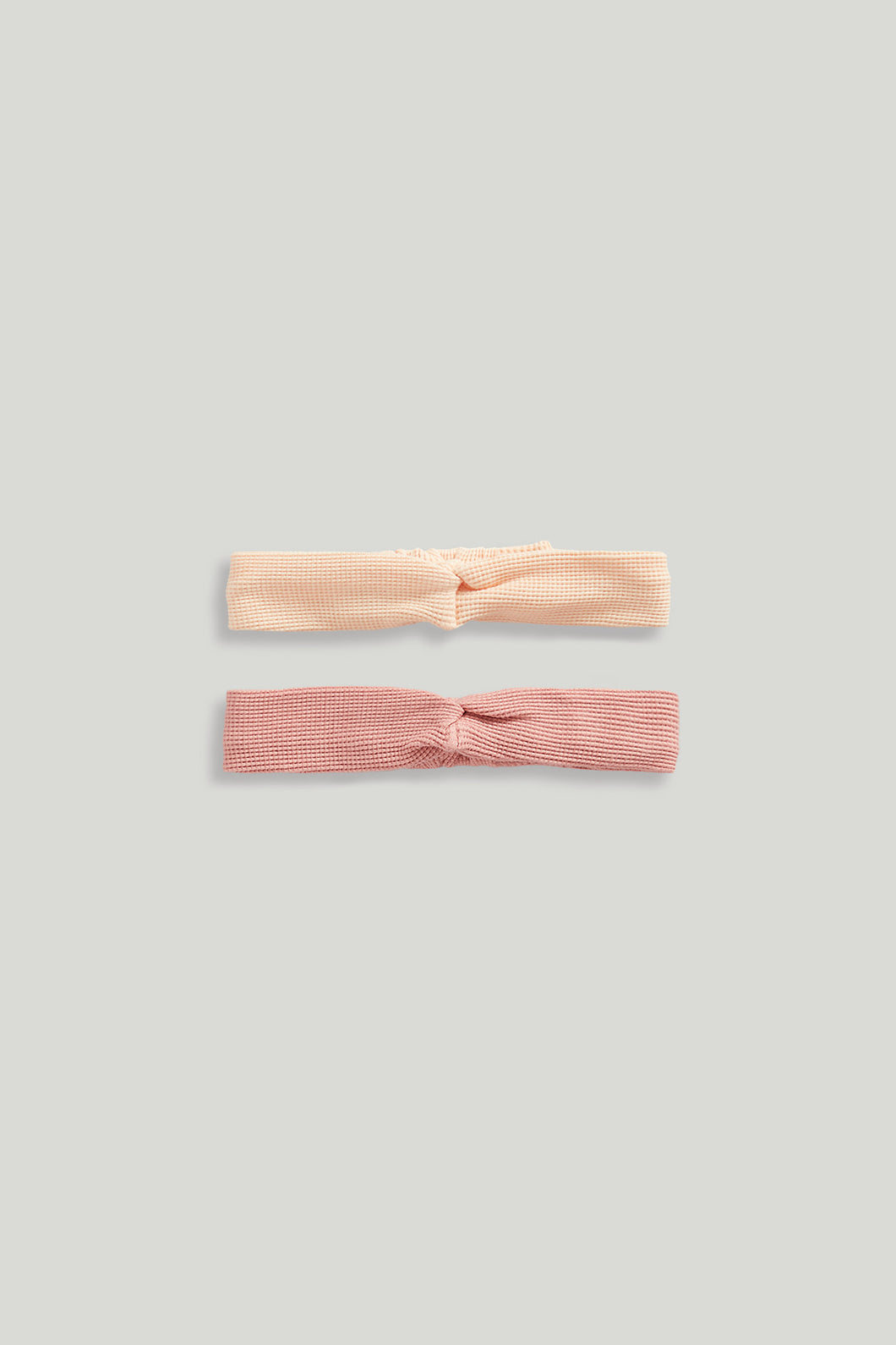 Mothercare Pink Waffle Headbands - 2 Pack